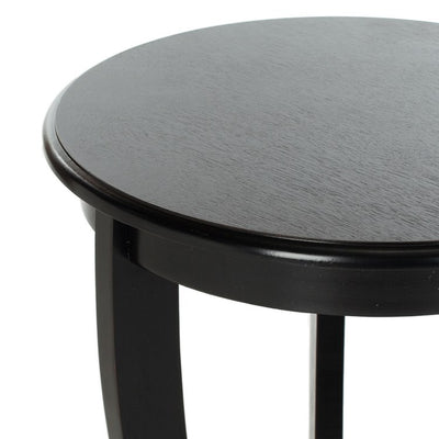 Mary Pedestal Side Table - Distressed Black