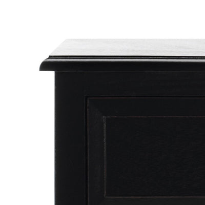 Michaela Drawer Side Table - Distressed Black