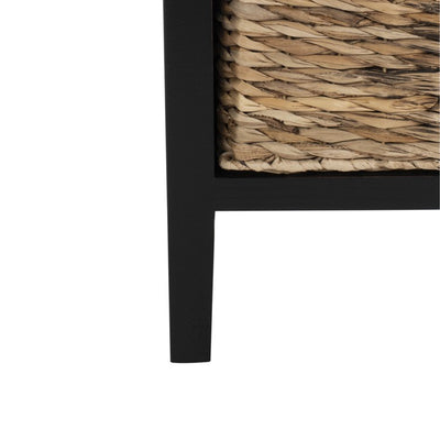 Michaela Drawer Side Table - Distressed Black