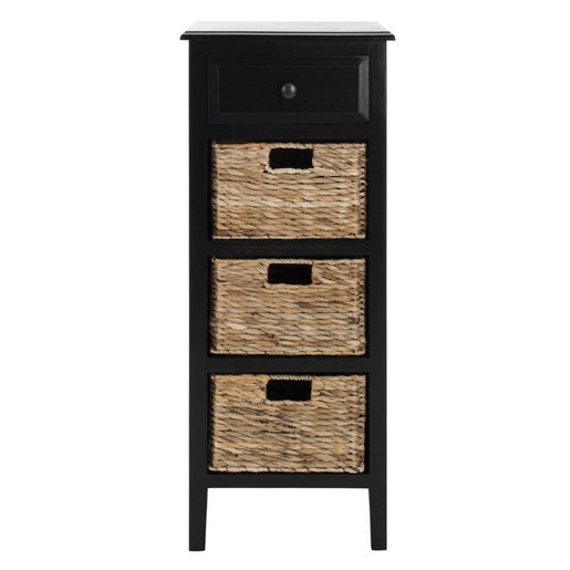 Michaela Drawer Side Table - Distressed Black