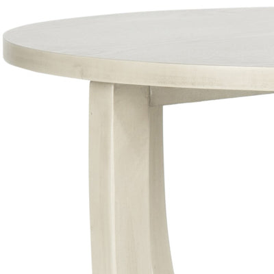 Rhodes Round Pedestal Accent Table - Antique White