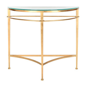 Baur Glass Console Table - Gold