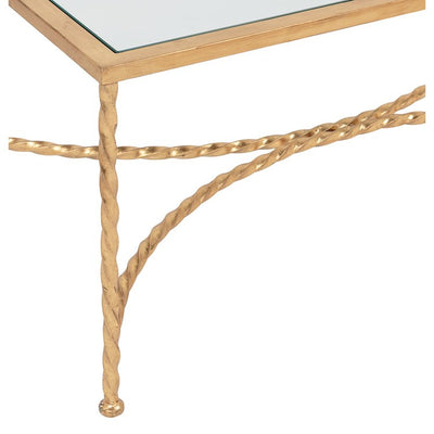Matilda Glass Coffee Table - Gold