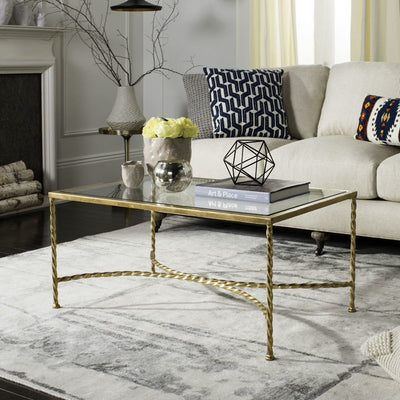 Matilda Glass Coffee Table - Gold