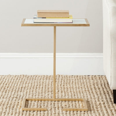 Neil Accent Table - Gold/White