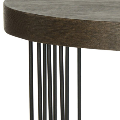 Kelly Mid-Century Scandinavian Wood Side Table - Dark Brown/Black