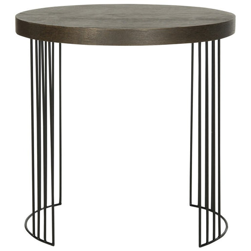 Kelly Mid-Century Scandinavian Wood Side Table - Dark Brown/Black