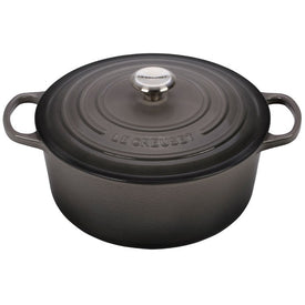 Signature 7.25-Quart Cast Iron Round Dutch Oven with Stainless Steel Knob - Oyster