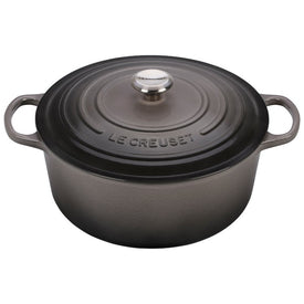 Signature 9-Quart Cast Iron Round Dutch Oven with Stainless Steel Knob - Oyster