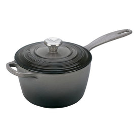 Signature 2.25-Quart Cast Iron Saucepan with Stainless Steel Knob - Oyster