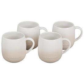 Heritage 13 Oz Stoneware Mugs Set of 4 - Meringue