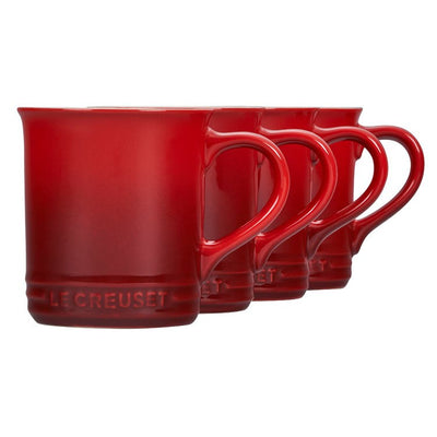 14 Oz Stoneware Mugs Set of 4 - Cerise