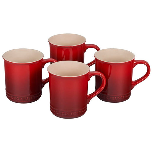14 Oz Stoneware Mugs Set of 4 - Cerise