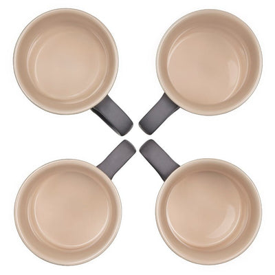 14 Oz Stoneware Mugs Set of 4 - Oyster