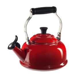 1.7-Quart Enamel On Steel Whistling Kettle - Cerise