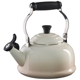 1.7-Quart Enamel On Steel Whistling Kettle - Meringue