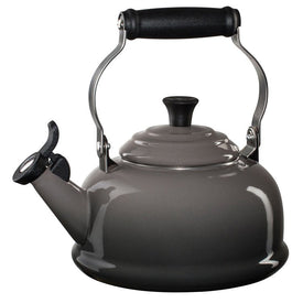 1.7-Quart Enamel On Steel Whistling Kettle - Oyster