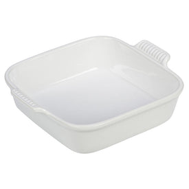 Heritage 3-Quart Stoneware Square Dish - White