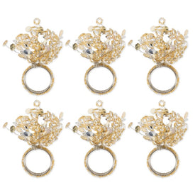 DII Sparkle Napkin Rings Set of 6