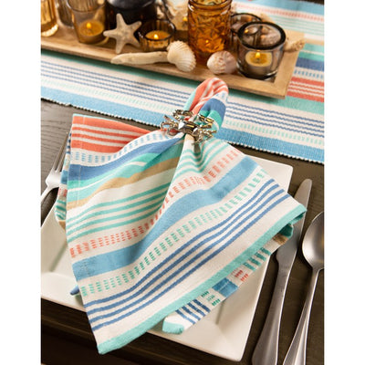 DII Seashore Stripe 20" x 20" Napkins Set of 6