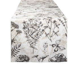 DII Botanical Print 72" x 14" Table Runner