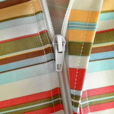 DII Summer Stripe 52" Round Outdoor Table Cloth with Zipper