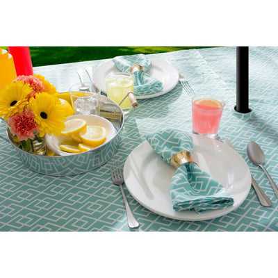 DII Aqua Diamond Outdoor 84" x 60" Table Cloth