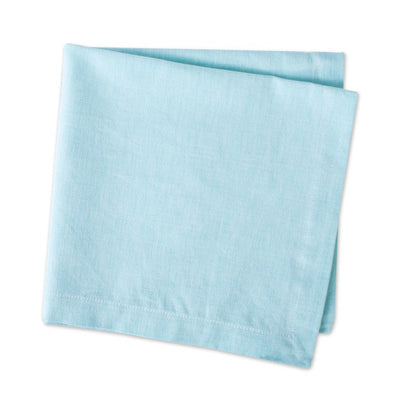 DII Aqua Solid Chambray 20" x 20" Napkins Set of 6