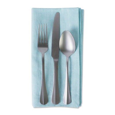 DII Aqua Solid Chambray 20" x 20" Napkins Set of 6