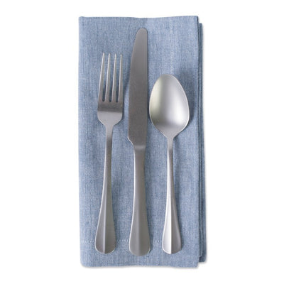 DII Blue Solid Chambray 20" x 20" Napkins Set of 6