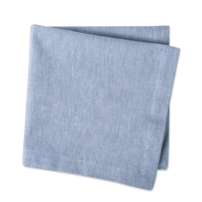 DII Blue Solid Chambray 20" x 20" Napkins Set of 6