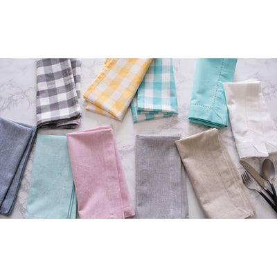DII Rose Solid Chambray 20" x 20" Napkins Set of 6