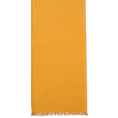 DII Solid Pumpkin Spice Heavyweight Fringed 72" x 14" Table Runner