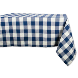 DII Navy Buffalo Check 84" x 60" Tablecloth