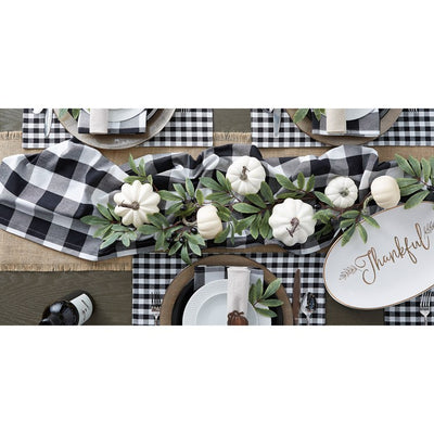 DII Black Buffalo Check 108" x 14" Table Runner