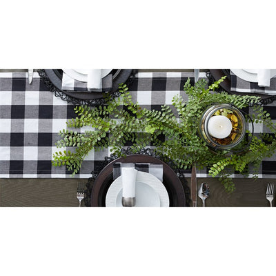 DII Black Buffalo Check 108" x 14" Table Runner