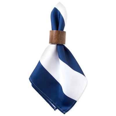 DII Nautical Blue Cabana Stripe Print Outdoor 20" x 20" Napkins Set of 6