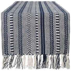 DII Navy Braided Stripe 108" x 15" Table Runner