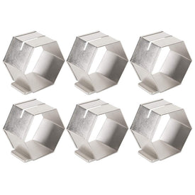 DII Antique Silver Place Holder Napkin Rings Set of 6
