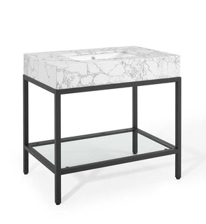 Product Image: EEI-3998-BLK-WHI Bathroom/Vanities/Single Vanity Cabinets with Tops