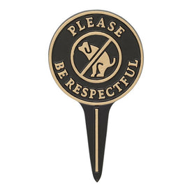 Please Be Respectful Dog Courtesy Lawn Stake