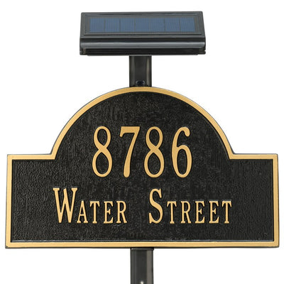 Solar Lamp with Extender for Standard & Estate Lawn Address Signs