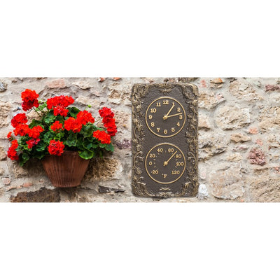 Acanthus Thermometer and Clock- French Bronze