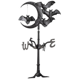 Halloween Bat Rooftop Weathervane - Black