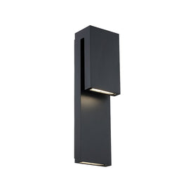 Double Down Two-Light LED Outdoor Wall-Mount Lighting Fixture 3000K