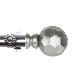 Juliette Curtain Rod 13/16" Diameter x 66" - 120" Long - Satin Nickel