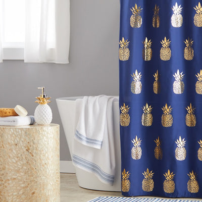Gilded Pineapple Shower Curtain