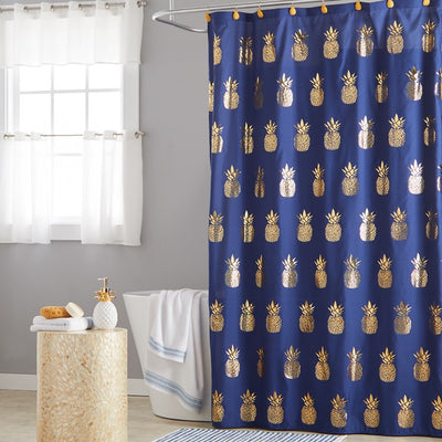 Gilded Pineapple Shower Curtain