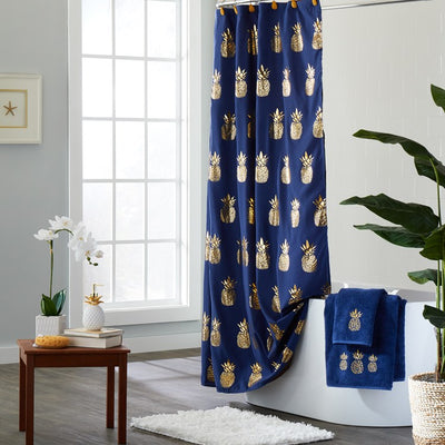 Gilded Pineapple Shower Curtain