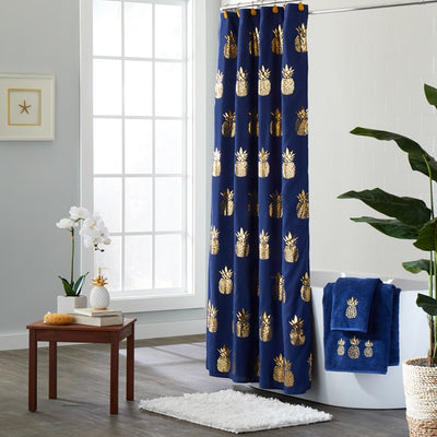 Gilded Pineapple Shower Curtain